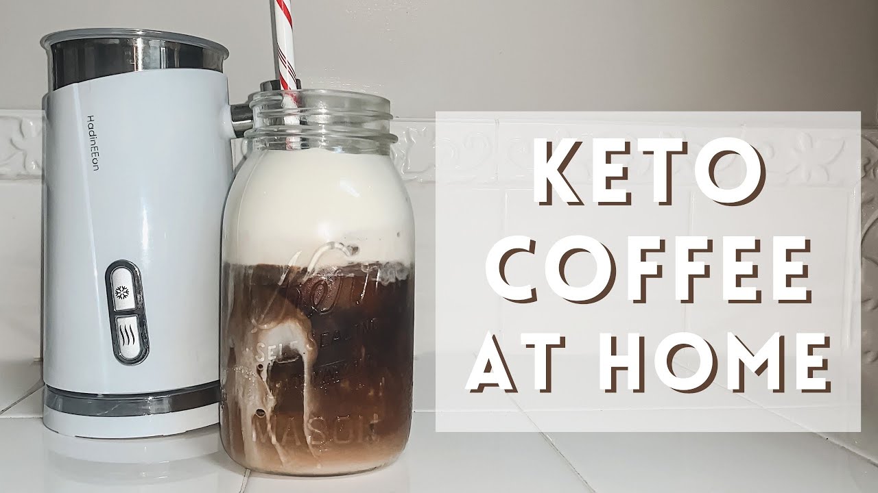 KETO COFFEE at home Easy Iced Coffee Recipe Keto Healthy Sugar Free