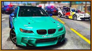 Angry Cops Hunt Down Drift Car Crew in GTA 5 RP