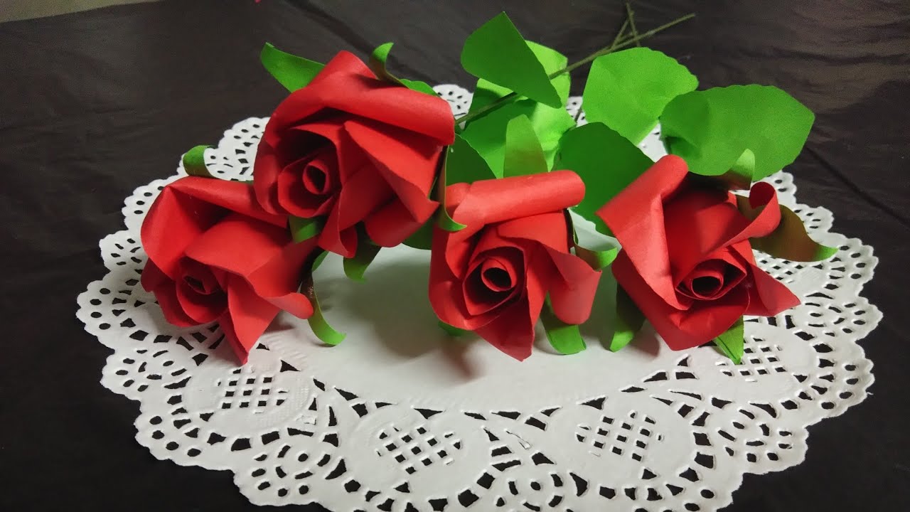 ดอกไม้กระดาษ#19/กุหลาบตูม(how to make paper flowers rose) l แม่เนย น้องพอสDIY