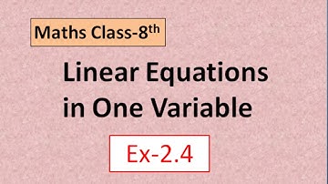 Class-8 Linear Equations in One Variable Ex 2.4 Q4 | NCERT Maths Solutions #myedupoint #onlineclass