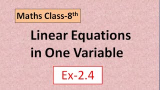 Class-8 Linear Equations in One Variable Ex 2.4 Q4 | NCERT Maths Solutions #myedupoint #onlineclass screenshot 4