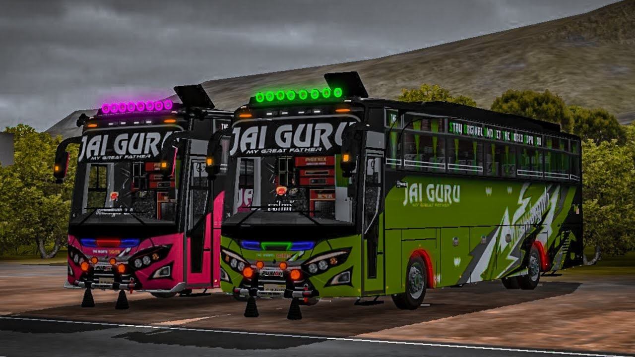 Jaiguru Jet bus livery 💚Jinn and 💜Gandharvan 2.0 HD Livery V2 release YouTube