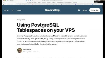 Using PostgreSQL Tablespaces to Boost Performance - Dan Milne