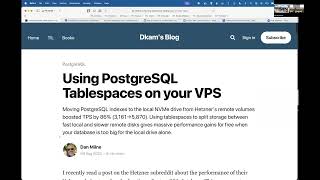 Using PostgreSQL Tablespaces to Boost Performance - Dan Milne