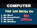 Part 31-MS Office MCQ-1 I IBPS I SBI I BANK I UPSSSC I COMPUTER OPERATOR I Highcourt I UPPCL