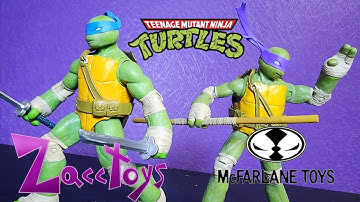 McFarlane Toys 5" Page Punchers IDW Comics TMNT: Leonardo and Donatello Action Figure Review!