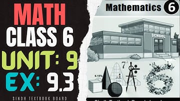 Class 6 Math | Unit 9 | Exercise 9.3 | 1 to 8 | Sindh textboard || Class 6 Math Ex: 9.3