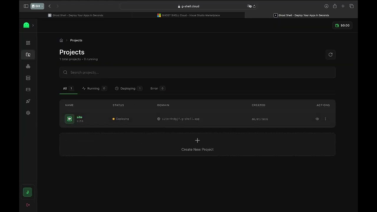Deploy from IDE Cursor [Ghost Shell cloud] EN