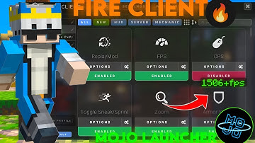 Fire client for 1.21.6 1.21.8 for mojo launcher/pojav fps boost 300+fps 🔥
