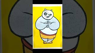Kung fu panda Sand Painting Coloring #kungfupanda #panda #sandart #coloring #coloredsand #shorts