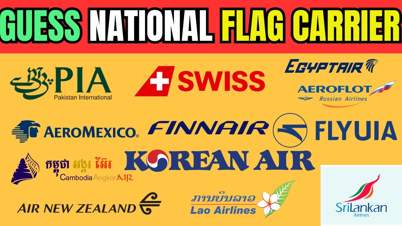 Name The National Flag Carrier By Their National Flag | Airline Quiz #2