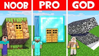 SECRET BASE IN ONE BLOCK! Minecraft - NOOB vs PRO vs GOD