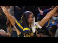 Warriors amazing ball movement ends with JTA dunk and warriors crowd goes crazy 😮