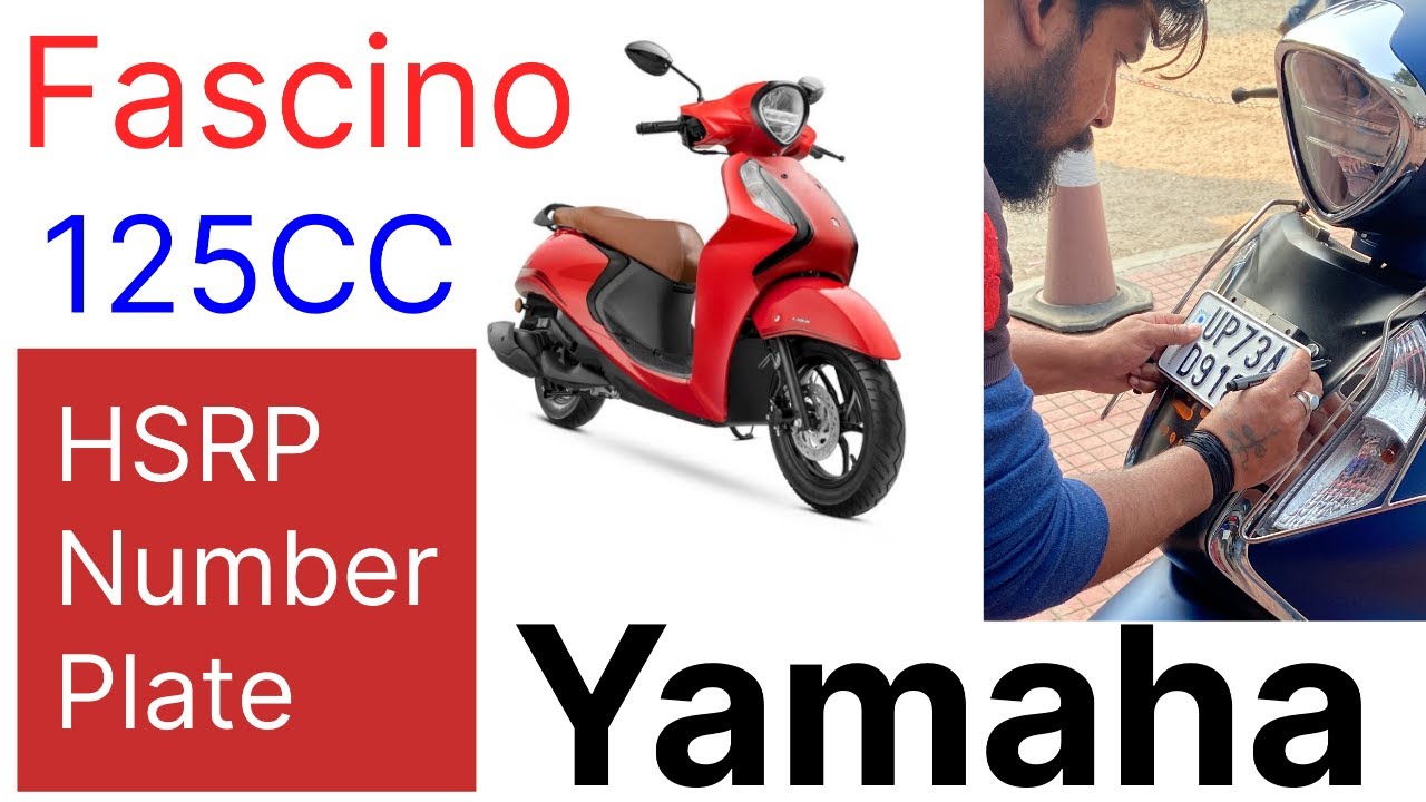 HSRP Number Plate Installation in Yamaha Scooter, High Security for all ...