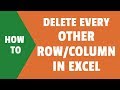 Delete Every Other Row or Column in Excel (using Formula or VBA)