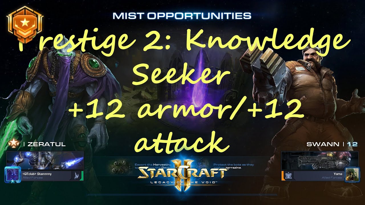 StarCraft 2 CoOp Zeratul Prestige 2 Knowledge Seeker (+12+12) max lvl