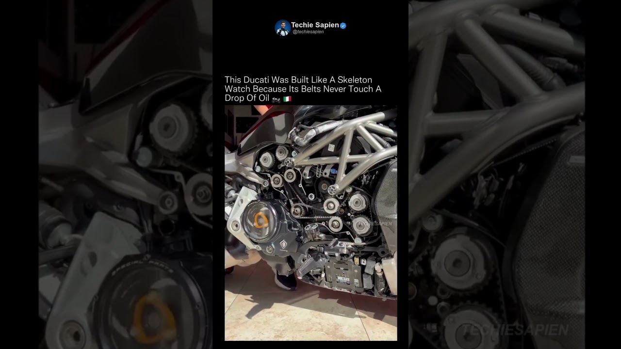 Why Ducati's Belt Driven Desmodromic Engine Looks Like a Mechanical Skeleton 🤯