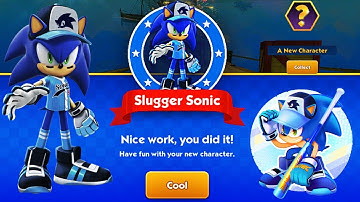 Sonic Dash - Slugger Sonic New Character Unlocked and Fully Upgraded UPDATE All Characters Unlocked