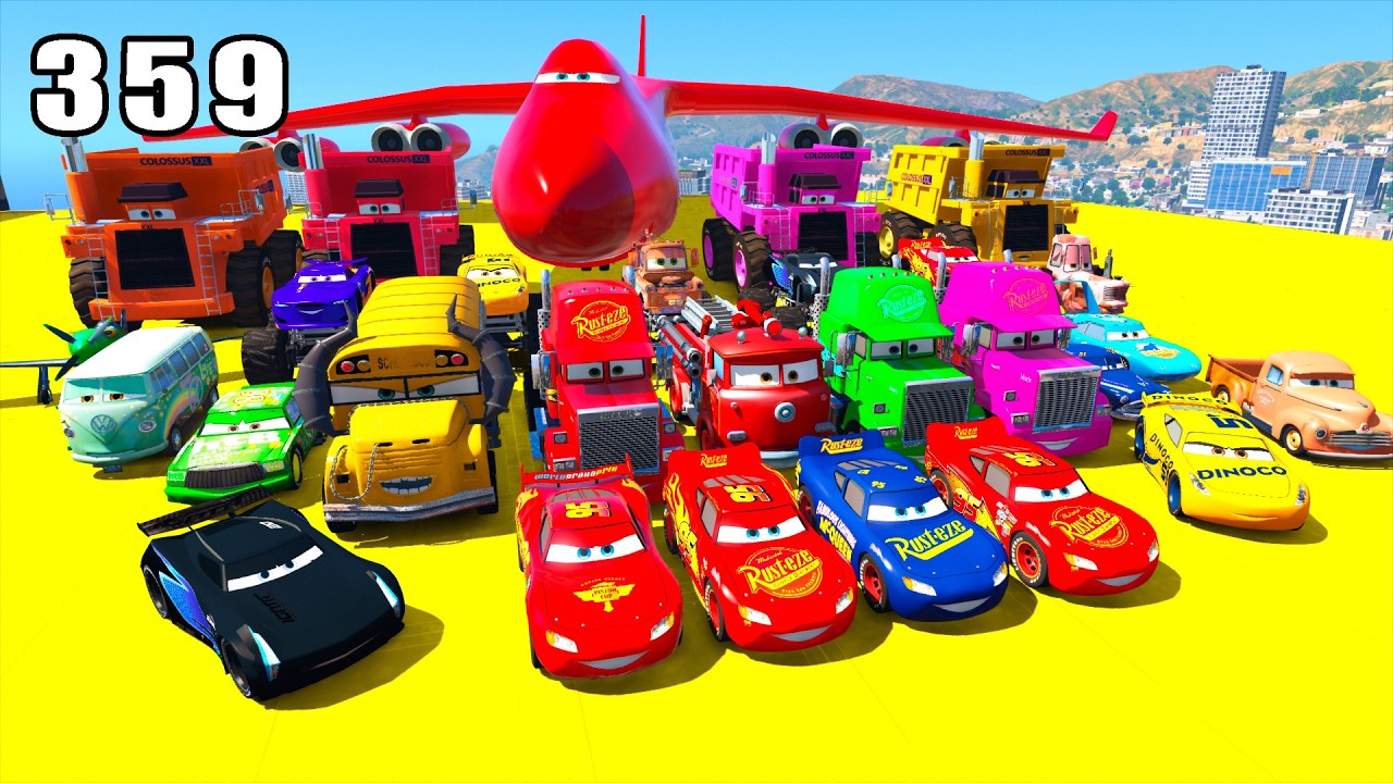 GTA V Mods Stunt Car Racing Challenge 🚙 By SPIDER-MAN With Amazing Super Cars monster trucks ep 359