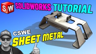 SolidWorks Sheet Metal Tutorial - METAL CLIP - 23-02-02 Wealth