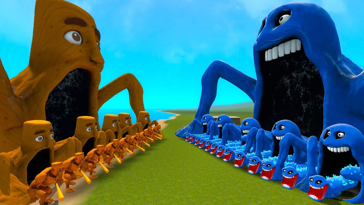 NEW ROBLOX HUNGRY SNAKE SEA EATER VS ALL TUNG TUNG TUNG SAHUR SEA EATER In Garry's Mod!