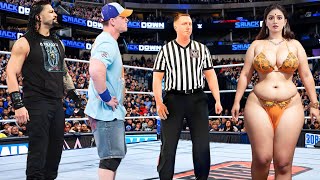 Roman Reigns & John Cena vs Indian Female 🇳🇪- WWE Friday Night Smackdown Highlights 11 April 2024