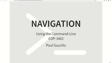 (3) Using the command-line: Navigation (COP-3402 Fall 2024)