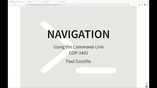 (3) Using the command-line: Navigation (COP-3402 Fall 2024)