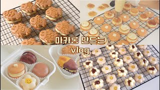 [ENG]👩🏻‍🍳인스타 반응 폭발! 붕어빵, 군고구마, 밤, 팬케이크, 티라미수, 꽃 마카롱 만드는 브이로그: macarons vlog