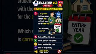 6 MCQ IRS Enrolled Agent EA Exam Part 1 (2026-27) | Individuals #eaexam #eapart1 #enrolledagent