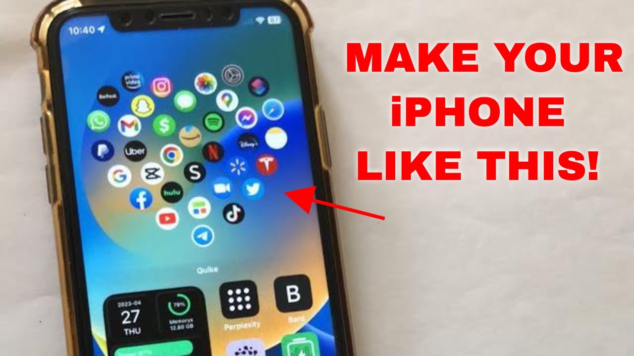 How To Customize Your iPhone Home Screen  (Top widget for iPhone)