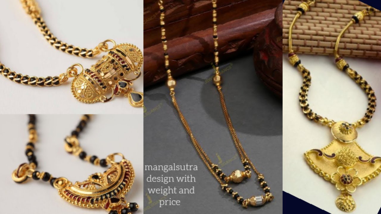 design gold mangalsutra with price 