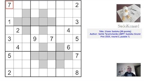 [Eng] Clone Sudoku, by Serhii Tyshchenko (WPF Sudoku Grand Prix 2025, round 2, puzzle 7)