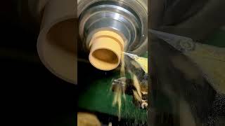 CNC lathe machining of bottle caps #machine #wood #cnc #cncmill #woodworking #wooddesigner