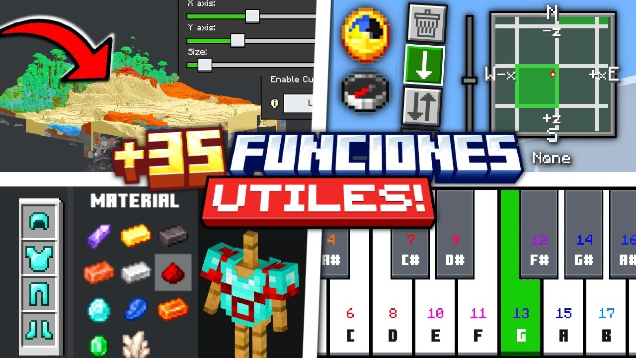 🔥 LA MEJOR TEXTURA UTIL de MINECRAFT PE (26.X) | + 35 FUNCIONES UTILES! | Deesse UI | MCPE