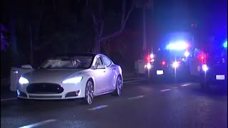 Погоня 🚔 Tesla vs Полиция Prius Выйти руки на капот 🚓👮🏻‍♂️🤦🏻‍♂️
