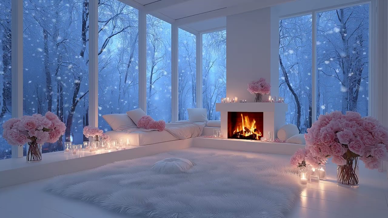🔥🎼 Cozy Piano Lounge with Fireplace Sounds & Soft Piano Melodies for Deep Calm Focus & Relaxation