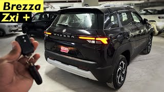 Maruti Suzuki Brezza Zxi+ Top Model 2023: Black colour Detailed Review ! On Road Price & Features ?