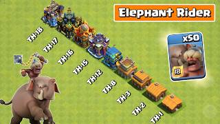 Every Townhall Vs Elephant Rider | Clash of Clans screenshot 1