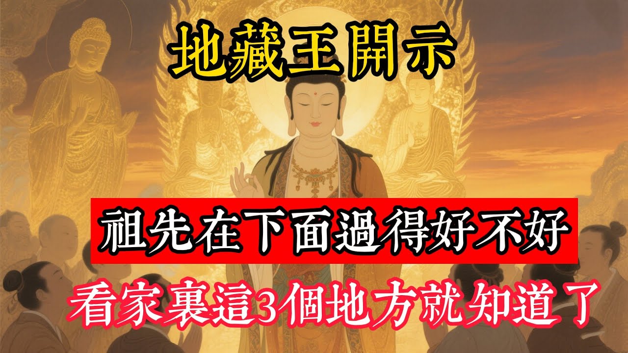 地藏王開示：祖先在下面過得好不好，看家裏這3個地方就知道了！#立地成佛#佛陀#佛學#佛教#禪修#佛法智慧#佛教故事#佛教文化