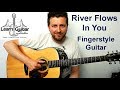 River Flows In You - Guitar Tutorial - Fingerstyle - No Capo - FREE TAB - Drue James