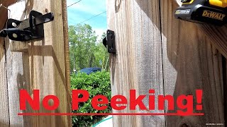 No peeking through my fence!