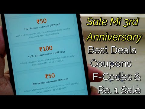 Mi 3rd Anniversary Sale | Best Deals | Re. 1 Flash Sale | Grab Coupons | Hindi