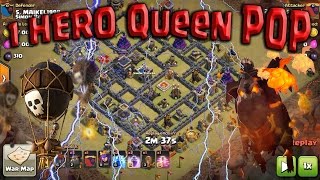 LOW 1 HERO TH9 3 STAR ATTACKS! Queen POP LaLoon. Clash of Clans War screenshot 2