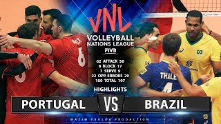 Portugal vs Brazil | Highlights Men's VNL 2019