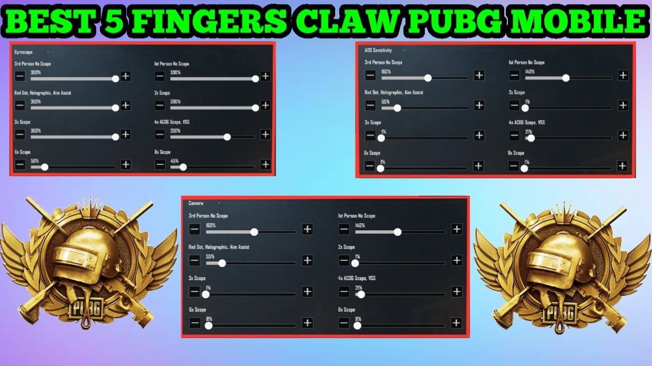 PUBG MOBILE BEST 5 FINGER CLAW SETTINGS | PUBG Mobile - YouTube