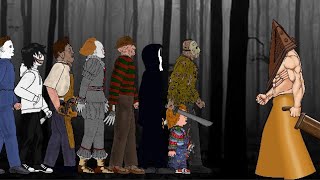 Pyramide Head Vs Jason , Freddy , Michael , Chucky , Leatherface , IT , Jeff , Ghostface - DC2