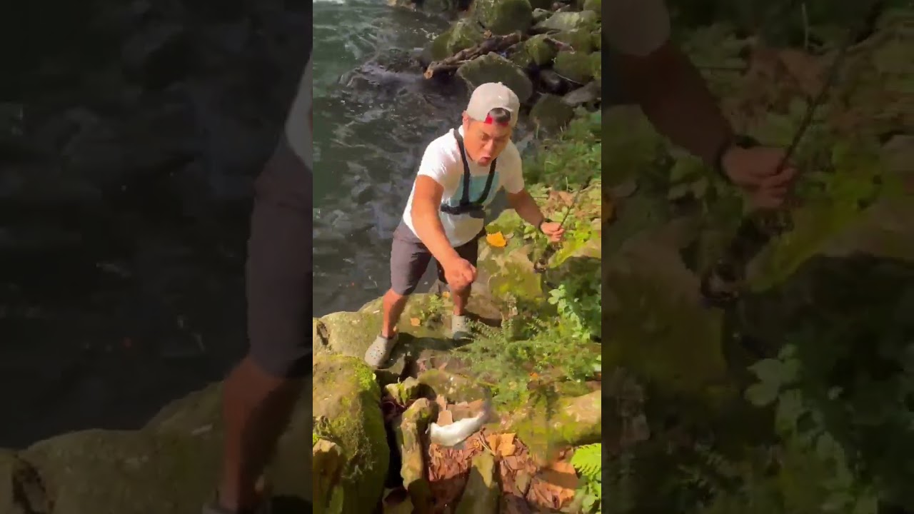 SACANDO TRUCHA ARCOIRES EN CASCADA DE LA MONJA, XICO VERACRUZ 