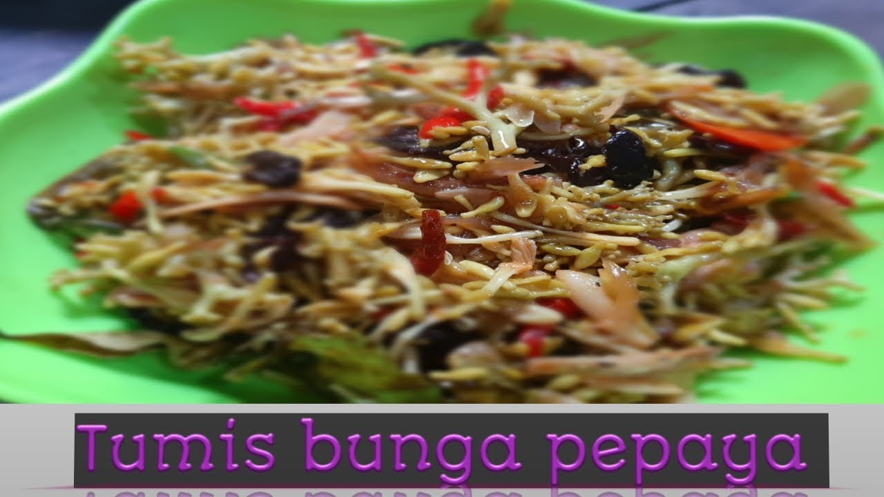 Resep Tumis  bunga  pepaya  yang enak YouTube