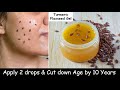 Apply Turmeric FLAXSEED Gel on Face &amp; Remove WRINKLES | Collagen Boosting Night Cream Skin Whitening